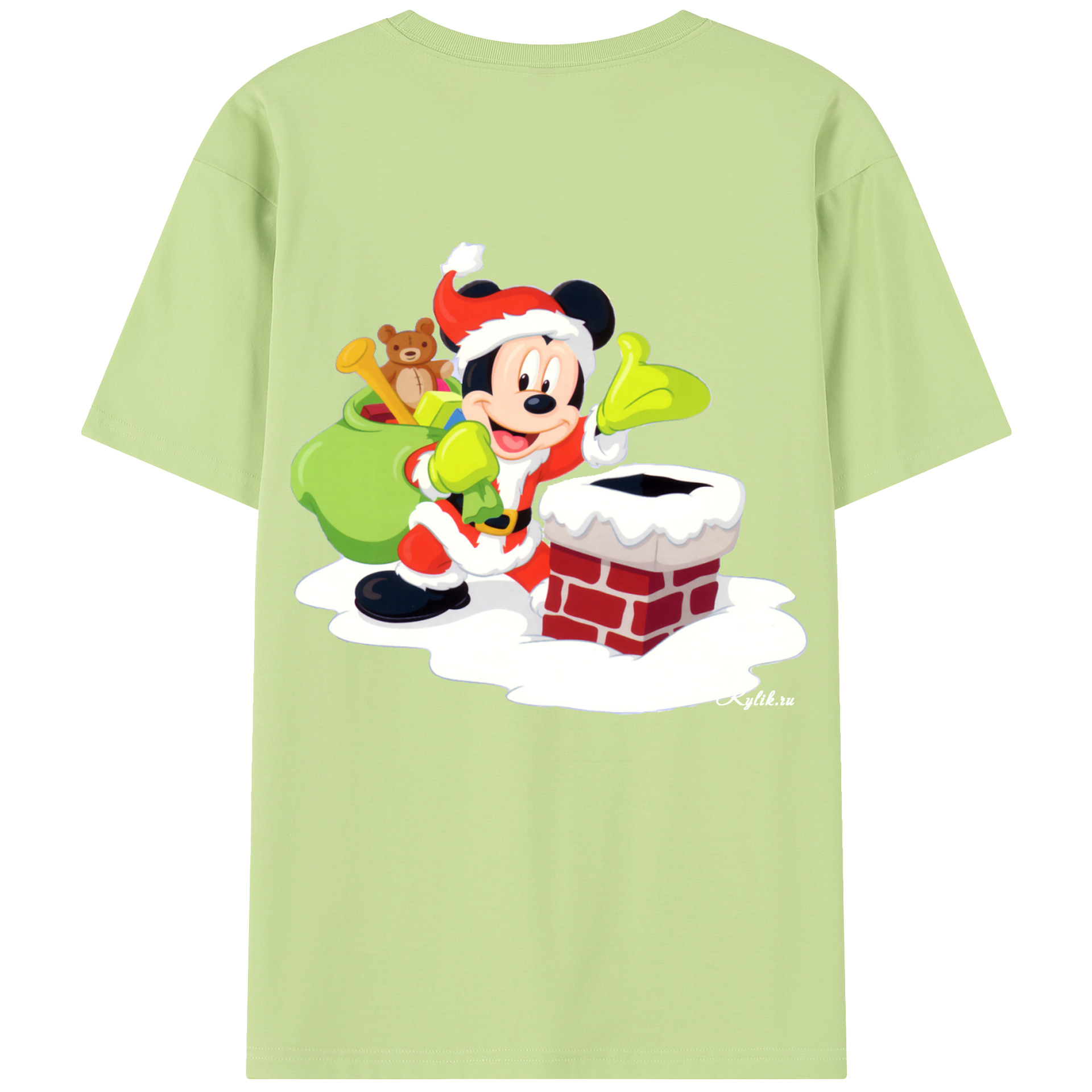 （画像用） ミッキーマウス Mickey Mouse 綿100％半袖Tシャツ（背面プリント）